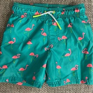Toddler flamingo swim trunks 🦩